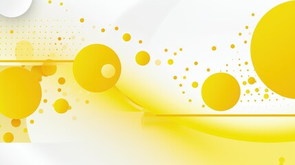 Fototapeta premium A vibrant abstract design featuring yellow circles and gradients on a white background.