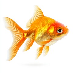 Fototapeta premium A goldfish swimming in a tank