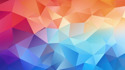 Fototapeta premium A colorful abstract geometric background featuring vibrant triangular shapes.