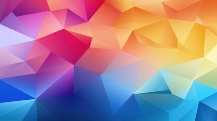 Fototapeta premium A colorful abstract geometric background with vibrant triangles.