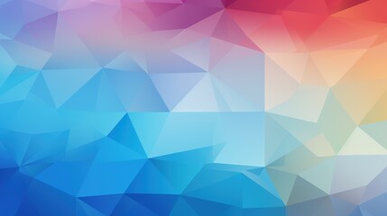 Obraz premium Colorful geometric abstract background with triangles in blue, pink, and orange hues.