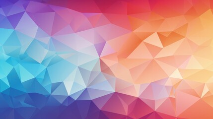 Obraz premium A colorful abstract geometric background with gradients in blue, purple, pink, and orange.