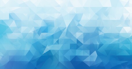Obraz premium A gradient of blue geometric shapes creating a modern abstract background.