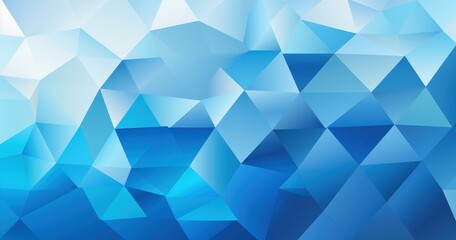 Obraz premium A vibrant blue abstract geometric background with varying shades and shapes.