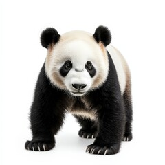 Obraz premium A baby panda standing on a white background
