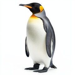 Fototapeta premium A penguin stands on a white background