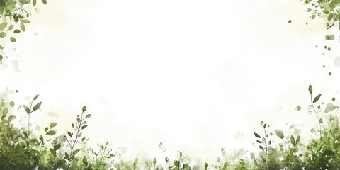 Obraz premium Embrace the essence of autumn with a high-resolution watercolor background in soft pastel sage and muted olive, capturing the tranquil beauty of the season's colors