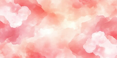 Fototapeta premium A captivating autumn watercolor background blending soft pastel peach and blush tones in an artistic display of gentle chaos and smooth texture, evoking warm seasonal feelings