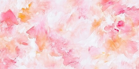 Fototapeta premium A gentle autumn watercolor background in soft pastel peach and blush hues embracing the beauty of the season with a smooth, flowing texture