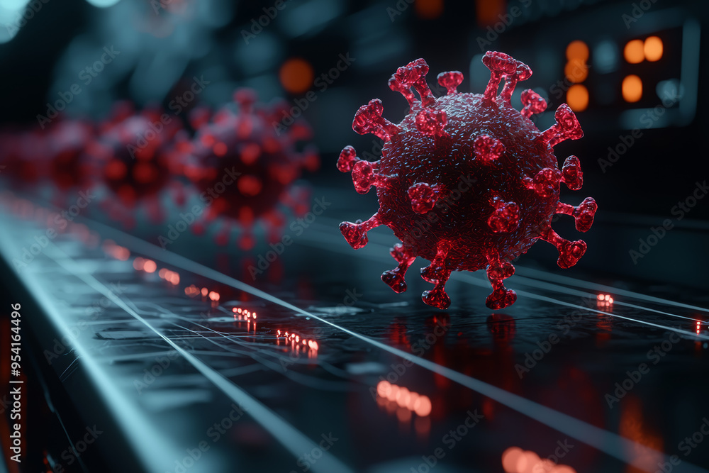 Poster a graph showing a sharp increase in infection rates over time, illustrating the progression of a pan