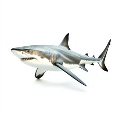 Naklejka premium A shark is swimming in the ocean