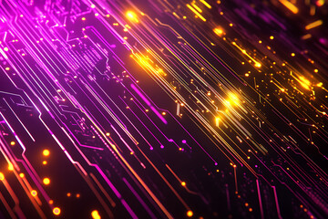 Obraz premium Futuristic vector illustration of a blue circuit board with intricate digital patterns, ideal for modern tech backgrounds and interfaces. 