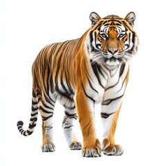 Naklejka premium A tiger is standing on a white background