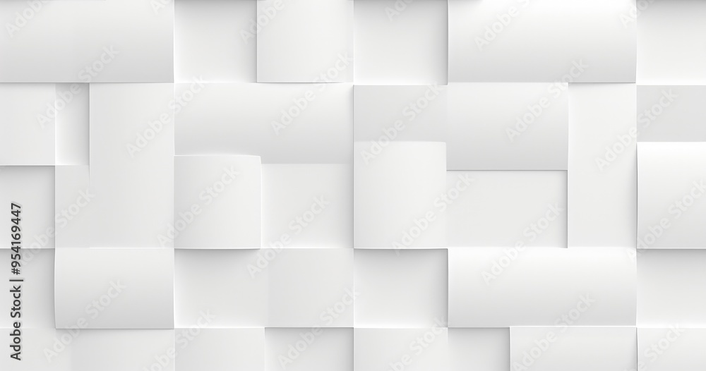 Poster a textured background of overlapping white paper sheets creating a clean, modern aesthetic.