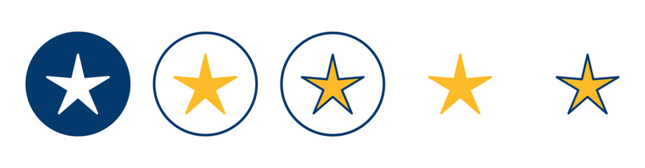 Star Icon vector isolated on white background. Star vector icon. Rating symbol
