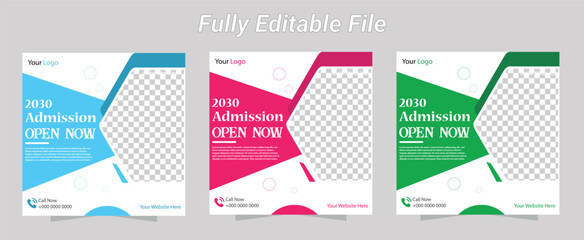 Admission template with design