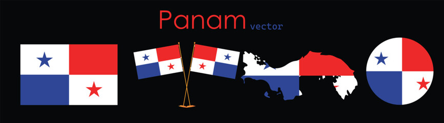 Panam Flag Vector eps file