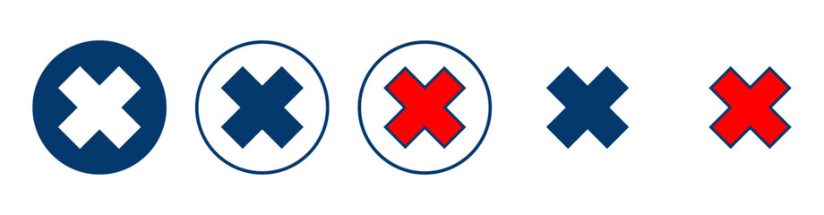 Close icon vector isolated on white background. Delete icon. remove, cancel, exit symbol