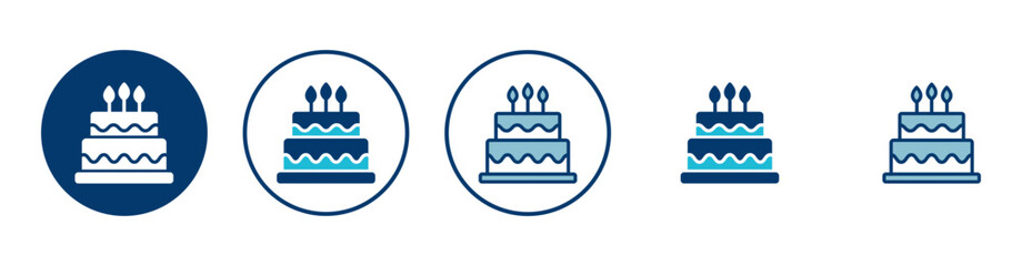 Cake icon vector isolated on white background. Cake vector. Birthday cake icon