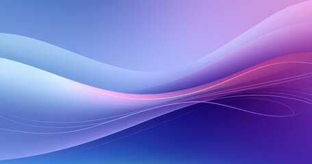 A smooth gradient background with flowing waves in shades of purple and blue.