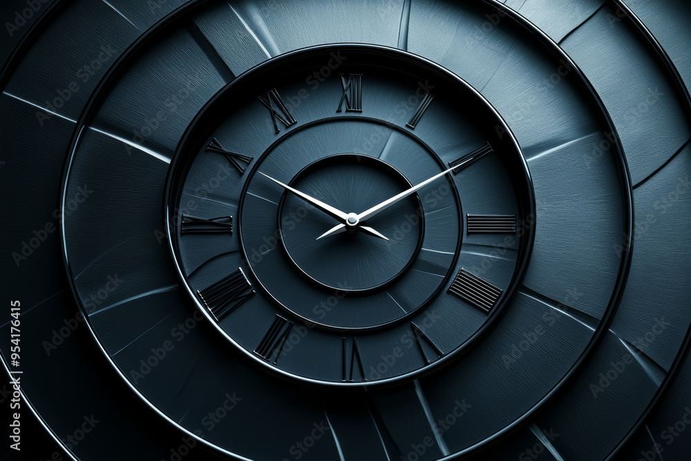 Poster a clock with its hands moving in a continuous circular motion, symbolizing the relentless passage of