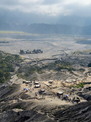 View from Ijen Crater in Bromo Tengger Semeru National Park.