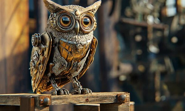 Steampunk Owl: A Mechanical Marvel