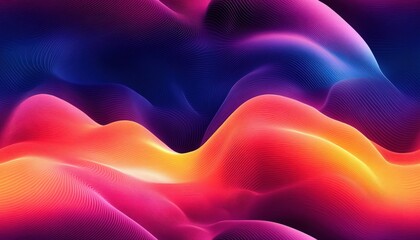 Obraz premium Vibrant abstract digital art with fluid, colorful waves in shades of purple, pink, and orange creating a dynamic and mesmerizing effect.