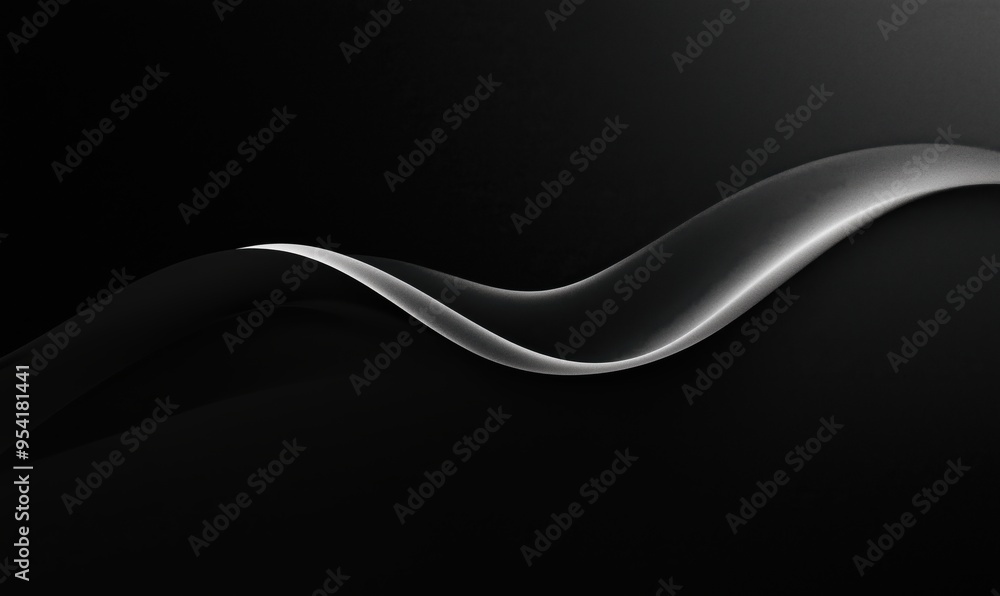 Poster a black and white image of a wave with a silver tint. the image has a moody and mysterious feel to i