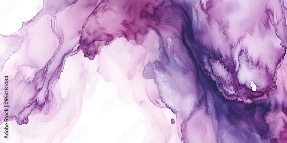 Poster soft lavender and mauve watercolor background texture with velvety gradients creating a tranquil atm
