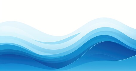 Fototapeta premium Abstract waves in varying shades of blue, creating a serene and calming visual effect.