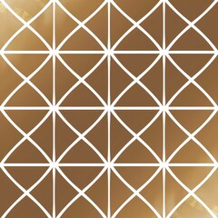 A geometric pattern featuring interlocking shapes on a brown background.