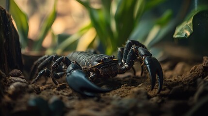 Black Scorpion in Close-up