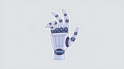 A robotic hand, detailed and futuristic.
