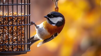 A Bird at a Feeder