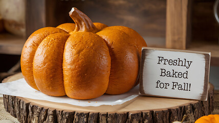Freshly baked pumpkin bread for fall.
