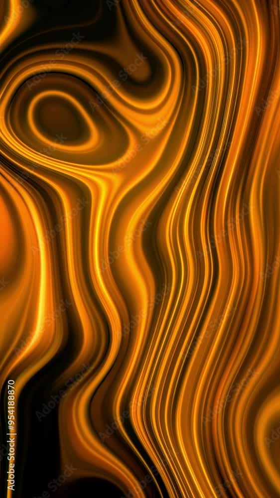 Fototapete Pulsating liquid pattern with lines. Motion. Pattern with curved circles and pulsating lines. Topographical pattern with bright pulsations of energy