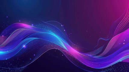 Obraz premium Abstract waves in vibrant colors creating a dynamic and modern background.