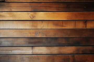 Fototapeta premium A close-up of rustic wooden wall paneling, displaying a range of wood tones and textures, highlighting the natural grains.