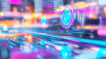 Futuristic Digital Interface Abstract Background