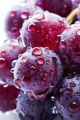Macro closeup view of grape fruit balls