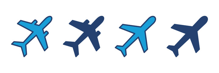 Fototapeta premium Plane icon vector. Airplane icon vector. Flight transport symbol. Travel illustration. Holiday symbol