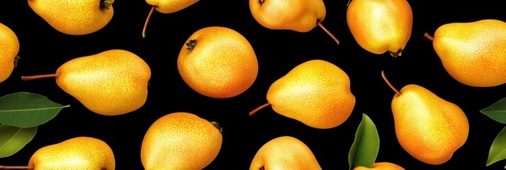 Seamless repetitive pattern background of fresh pear for fabric design