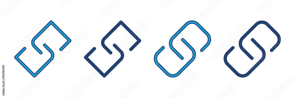 Poster link icon vector. hyperlink chain symbol.