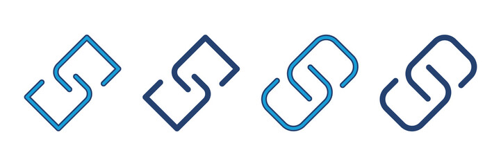 Link icon vector. Hyperlink chain symbol.