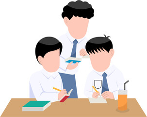 Fototapeta premium Study Group Of Indonesian Senior High School Students