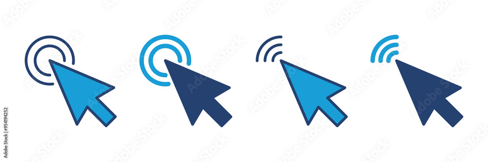 Sticker click icon vector. pointer arrow icon. cursor icon vector