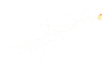 Isolated lightning strike sparkle on transparent PNG background
