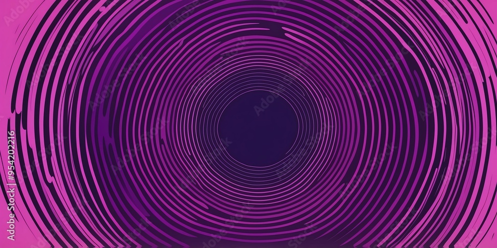 Wall mural abstract vector concentric circles with purple to pink gradient background