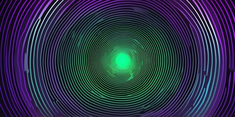 abstract vector concentric circles with purple to green gradient background